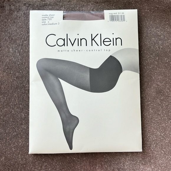 Calvin Klein Matte Sheer Control Top Tights Pantyhose Medium 2 C - Picture 1 of 6